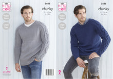Load image into Gallery viewer, King Cole Chunky Knitting Pattern - Mens Sweaters (5686)