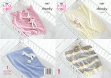 Load image into Gallery viewer, King Cole Chunky Knitting Pattern - Baby Blankets (5687)
