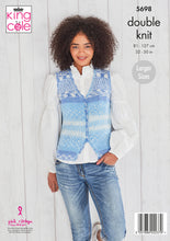 Load image into Gallery viewer, King Cole Double Knitting Pattern - Ladies Cardigan &amp; Waistcoat (5698)