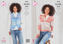 Load image into Gallery viewer, King Cole Double Knitting Pattern - Ladies Cardigan &amp; Waistcoat (5698)