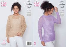 Load image into Gallery viewer, King Cole Double Knit Knitting Pattern - Ladies Sweaters (5716)