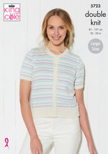 Load image into Gallery viewer, King Cole Double Knitting Pattern - Ladies Cardigan &amp; Slipover (5723)