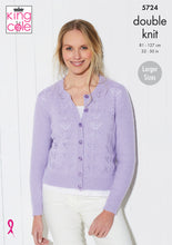 Load image into Gallery viewer, King Cole Double Knitting Pattern - Ladies Cardigan &amp; Waistcoat (5724)