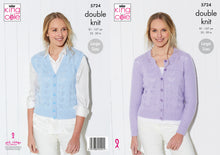 Load image into Gallery viewer, King Cole Double Knitting Pattern - Ladies Cardigan &amp; Waistcoat (5724)