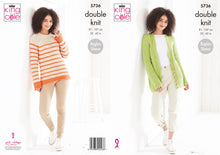 Load image into Gallery viewer, King Cole Double Knitting Pattern - Ladies Sweater &amp; Cardigan (5736)