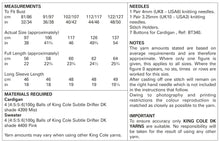 Load image into Gallery viewer, King Cole Double Knit Knitting Pattern - Ladies Sweater &amp; Cardigan (5741)