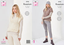 Load image into Gallery viewer, King Cole Rosarium Knitting Pattern - Ladies Tank Tops &amp; Hat (5753)