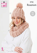 Load image into Gallery viewer, King Cole Rosarium Knitting Pattern - Ladies Accessories (5756)