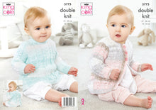 Load image into Gallery viewer, King Cole Double Knit Knitting Pattern - Baby Cardigan &amp; Tunic (5775)