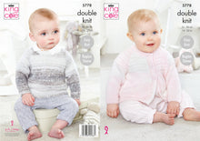 Load image into Gallery viewer, King Cole Double Knit Knitting Pattern - Baby Cardigan &amp; Sweater (5778)