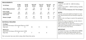 King Cole Double Knitting Pattern - Ladies Cardigan & Waistcoat (5792)