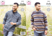 Load image into Gallery viewer, King Cole Chunky Knitting Pattern - Mens Sweaters (5818)