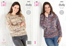 Load image into Gallery viewer, King Cole Chunky Knitting Pattern - Ladies Sweaters (5825)
