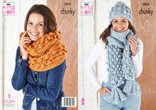 Load image into Gallery viewer, King Cole Chunky Knitting Pattern - Ladies Apparel Accessories (5832)