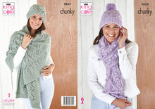 Load image into Gallery viewer, King Cole Chunky Knitting Pattern - Ladies Apparel Accessories (5833)