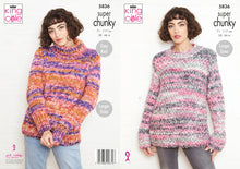 Load image into Gallery viewer, King Cole Super Chunky Knitting Pattern - Ladies Sweaters (5836)