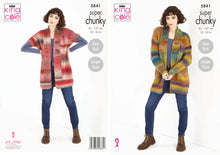 Load image into Gallery viewer, King Cole Super Chunky Knitting Pattern - Ladies Jacket &amp; Waistcoat (5841)