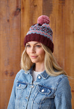 Load image into Gallery viewer, King Cole Aran Knitting Pattern - Ladies Sweater &amp; Bobble Hats (5868)