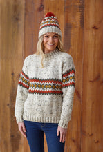 Load image into Gallery viewer, King Cole Aran Knitting Pattern - Ladies Sweater &amp; Bobble Hats (5868)