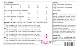 King Cole 4ply Knitting Pattern - Kids Socks (5881)