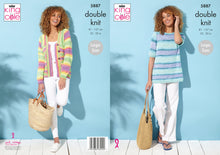 Load image into Gallery viewer, King Cole Double Knit Knitting Pattern - Ladies Jacket &amp; Top (5887)