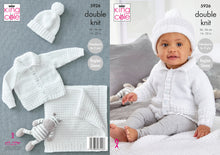 Load image into Gallery viewer, King Cole DK Knitting Pattern - Baby Cardigan Hat &amp; Blanket (5926)
