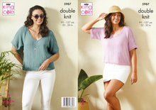 Load image into Gallery viewer, King Cole Double Knit Knitting Pattern - Ladies Tops (5987)