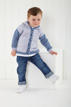 Load image into Gallery viewer, King Cole DK Knitting Pattern - Baby Hoodie Cardigan &amp; Hat (6001)