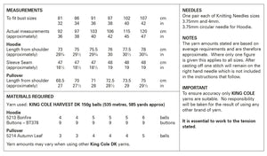 King Cole Double Knit Knitting Pattern - Ladies Hoodie & Pullover (6009)
