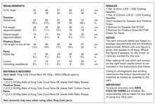 Load image into Gallery viewer, King Cole Double Knitting Pattern – Baby Sweater, Pinafore Dress &amp; Pants (6057)