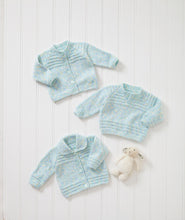 Load image into Gallery viewer, King Cole Double Knitting Pattern – Baby Cardigans &amp; Sweater (6059)