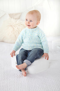 King Cole Double Knitting Pattern – Baby Cardigans & Sweater (6059)