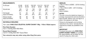 King Cole Celestial Super Chunky Knitting Pattern - Ladies Sweater (6064)