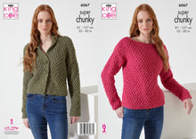Load image into Gallery viewer, King Cole Super Chunky Knitting Pattern - Ladies Sweaters &amp; Jacket (6067)