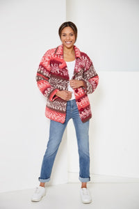King Cole Chunky Knitting Pattern - Ladies Cardigan or Poncho (6073)