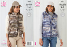 Load image into Gallery viewer, King Cole Easy Knit Double Knitting Pattern - Ladies Body Warmers (6077)