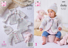 Load image into Gallery viewer, King Cole Chunky Knitting Pattern - Babies Coat,Cardigan,Top &amp; Hat (6084)