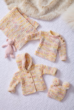 Load image into Gallery viewer, King Cole Babies Knitting Pattern Jackets, Sweater, Hat &amp; Blanket Chunky - 6087