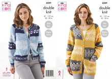 Load image into Gallery viewer, King Cole Double Knitting Pattern - Ladies Raglan Cardigans (6089)