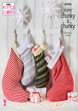Load image into Gallery viewer, King Cole Chunky &amp; Super Chunky Knitting Pattern - Stockings (6096)