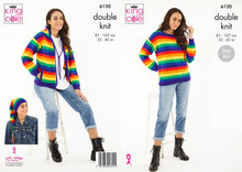 Load image into Gallery viewer, King Cole DK Knitting Pattern Ladies Sweater, Cardigan &amp; Hat (6120)
