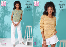 Load image into Gallery viewer, King Cole Double Knitting Pattern - Ladies Sweater &amp; Top (6127)