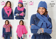 King Cole Double Knitting Pattern - Ladies Accessories (6134)