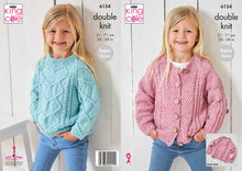 Load image into Gallery viewer, King Cole Knitting Pattern - Kids Sweater &amp; Cardigan (6154)