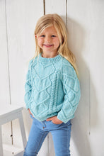 Load image into Gallery viewer, King Cole Knitting Pattern - Kids Sweater &amp; Cardigan (6154)