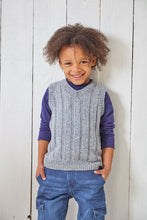 Load image into Gallery viewer, King Cole Knitting Pattern - Kids Sweater &amp; Slipover (6155)