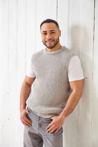 King Cole Double Knitting Pattern - Mens Sweater & Slipover (6161)