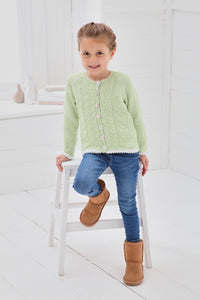 King Cole Double Knitting Pattern - 6162 Kids Sweater & Cardigan