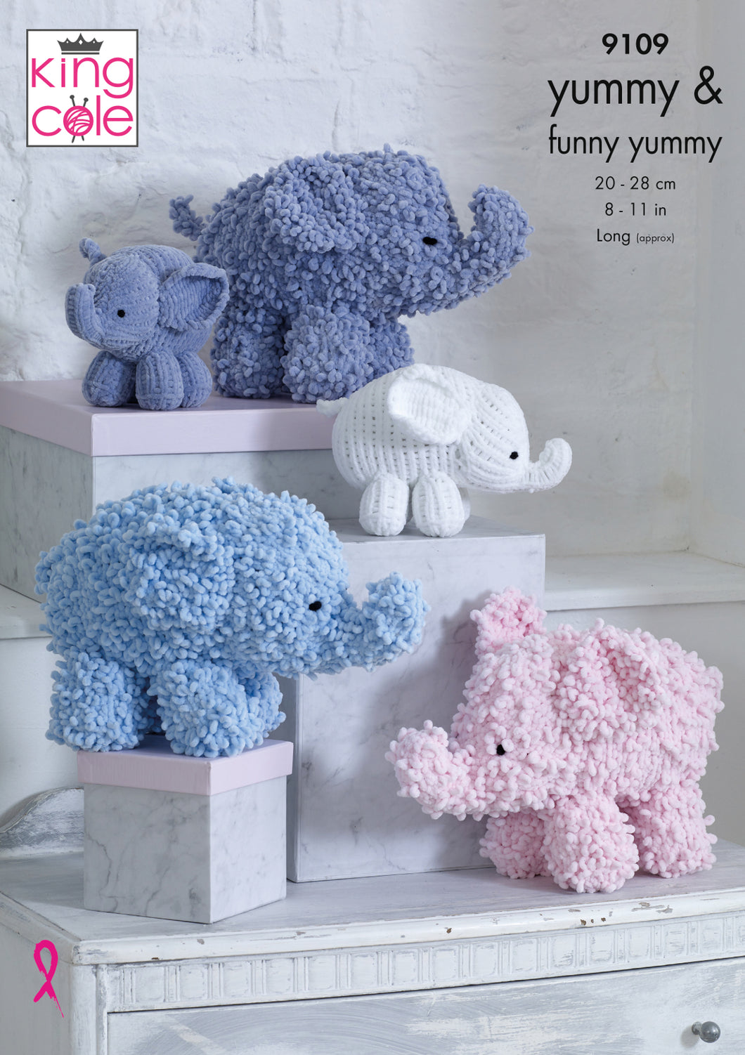 King Cole Yummy Knitting Pattern - Elephants (9109)