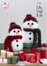 Load image into Gallery viewer, King Cole Tufty or Tinsel Knitting Pattern - Snowmen (9133)